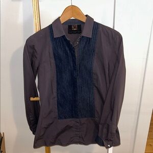BOSS ORANGE women’s aubergine Shirt with denim details